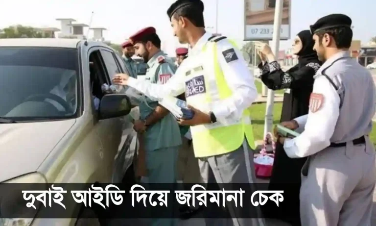 দুবাই আইডি দিয়ে জরিমানা চেক।
