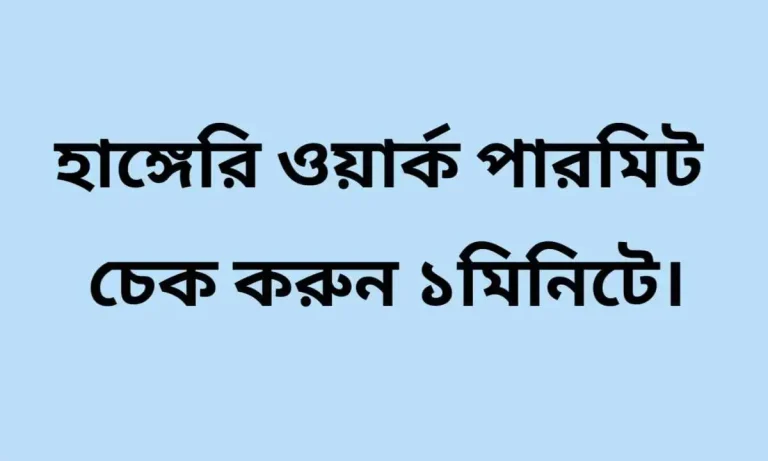 হাঙ্গেরি ওয়ার্ক পারমিট চেক অনলাইন।