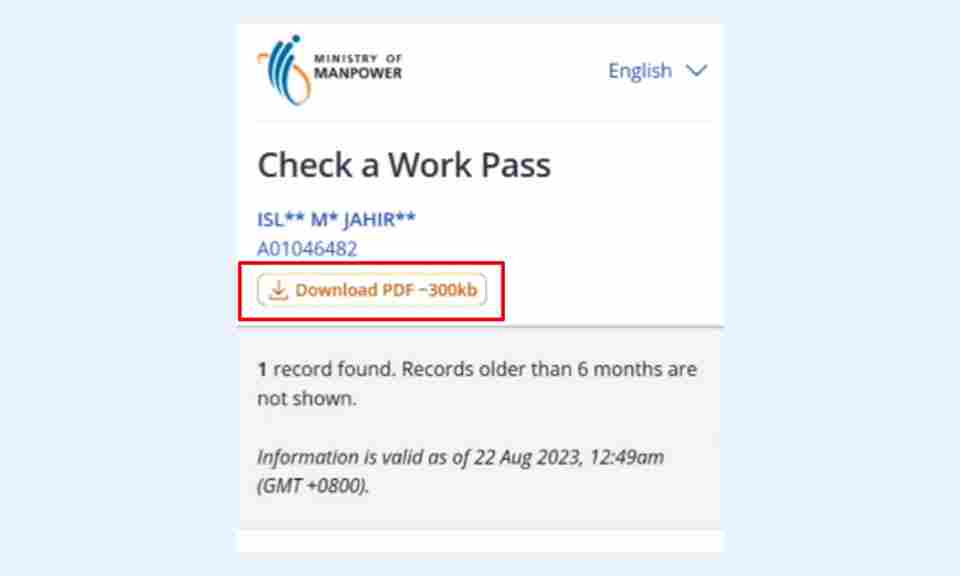 সিঙ্গাপুর ভিসা চেক