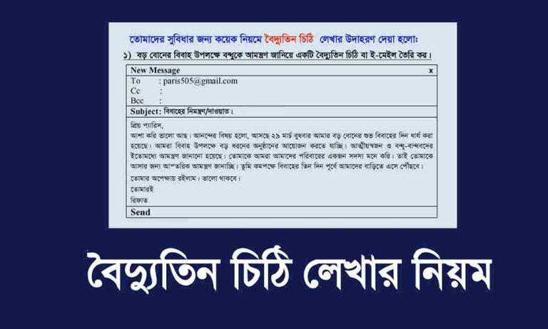 বৈদ্যুতিন চিঠি লেখার নিয়ম জেনে নিন।